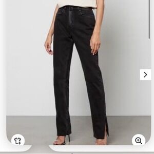 NWT Ksubi x PE Nation Melrose Jean‎ straight leg High Waisted Slim Black size 24